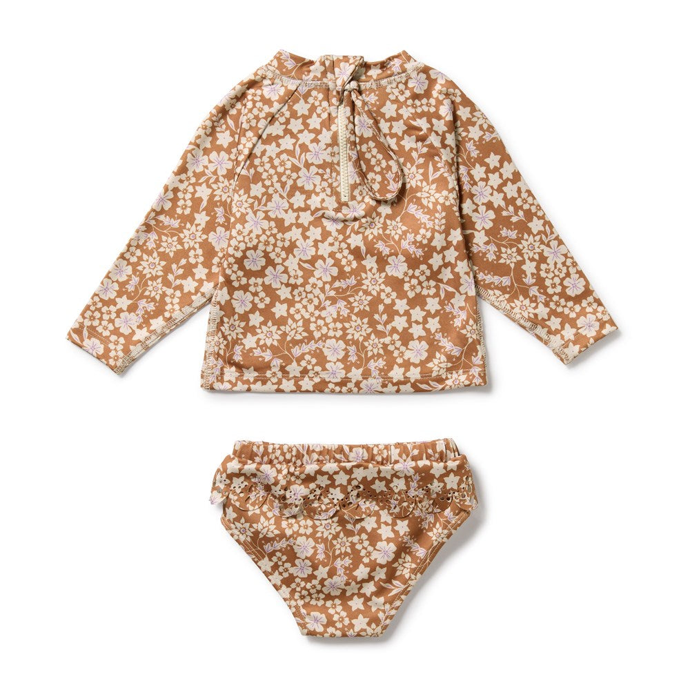 Hazel Floral Cutwork Rashie Swimset