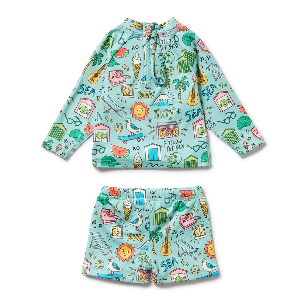 Sun Surf & Sea Rashie Swim Set