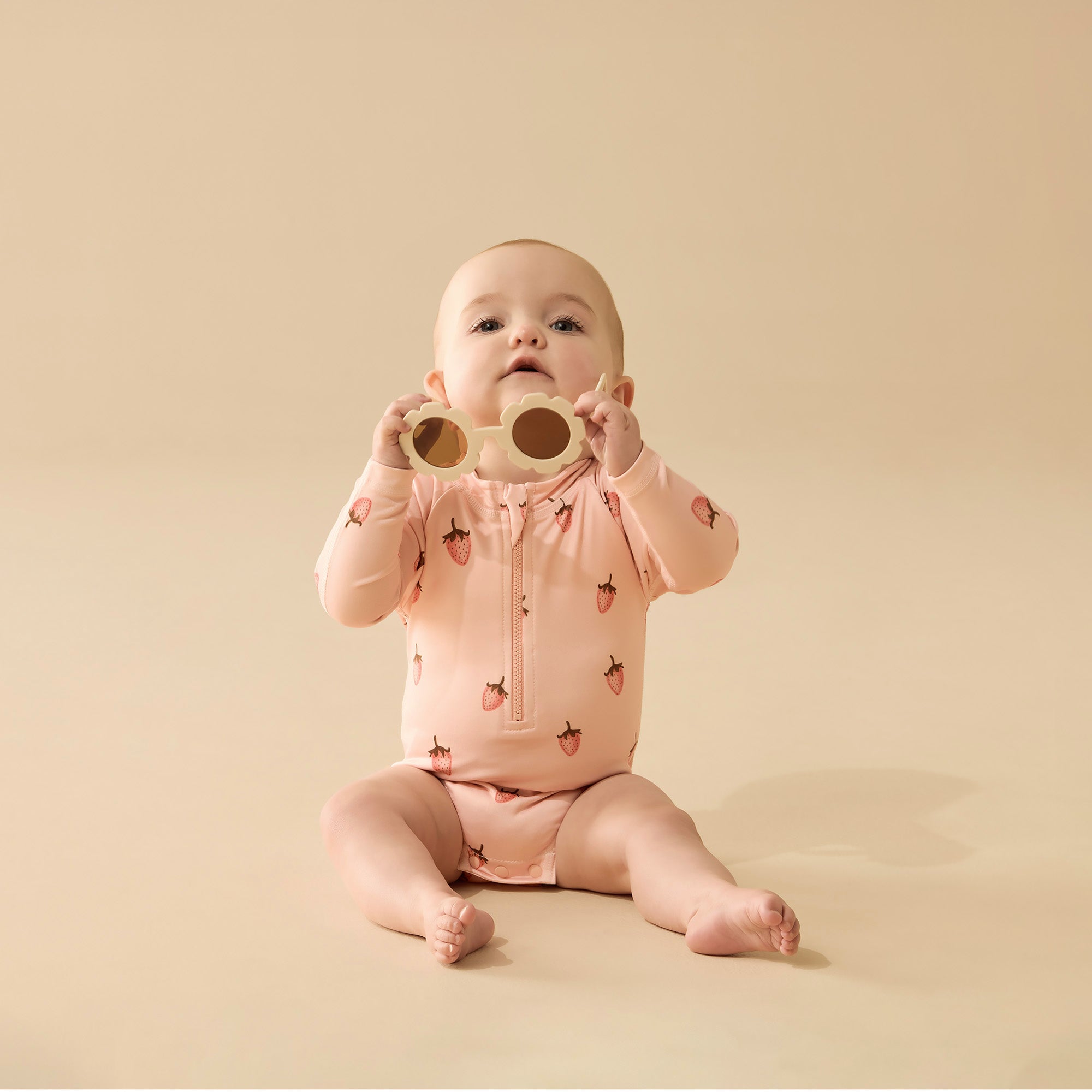 Strawberry Kisses Long Sleeved Swimsuit