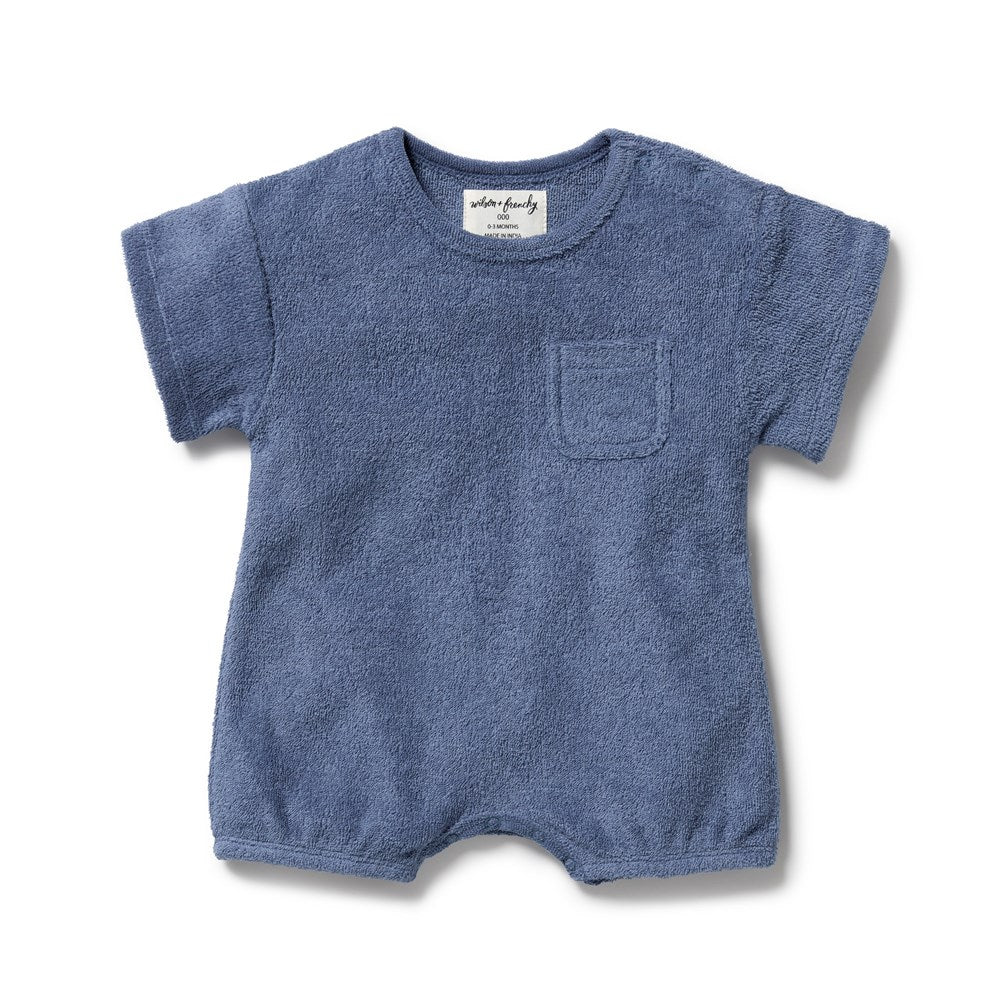 Deep Blue Organic Terry Growsuit