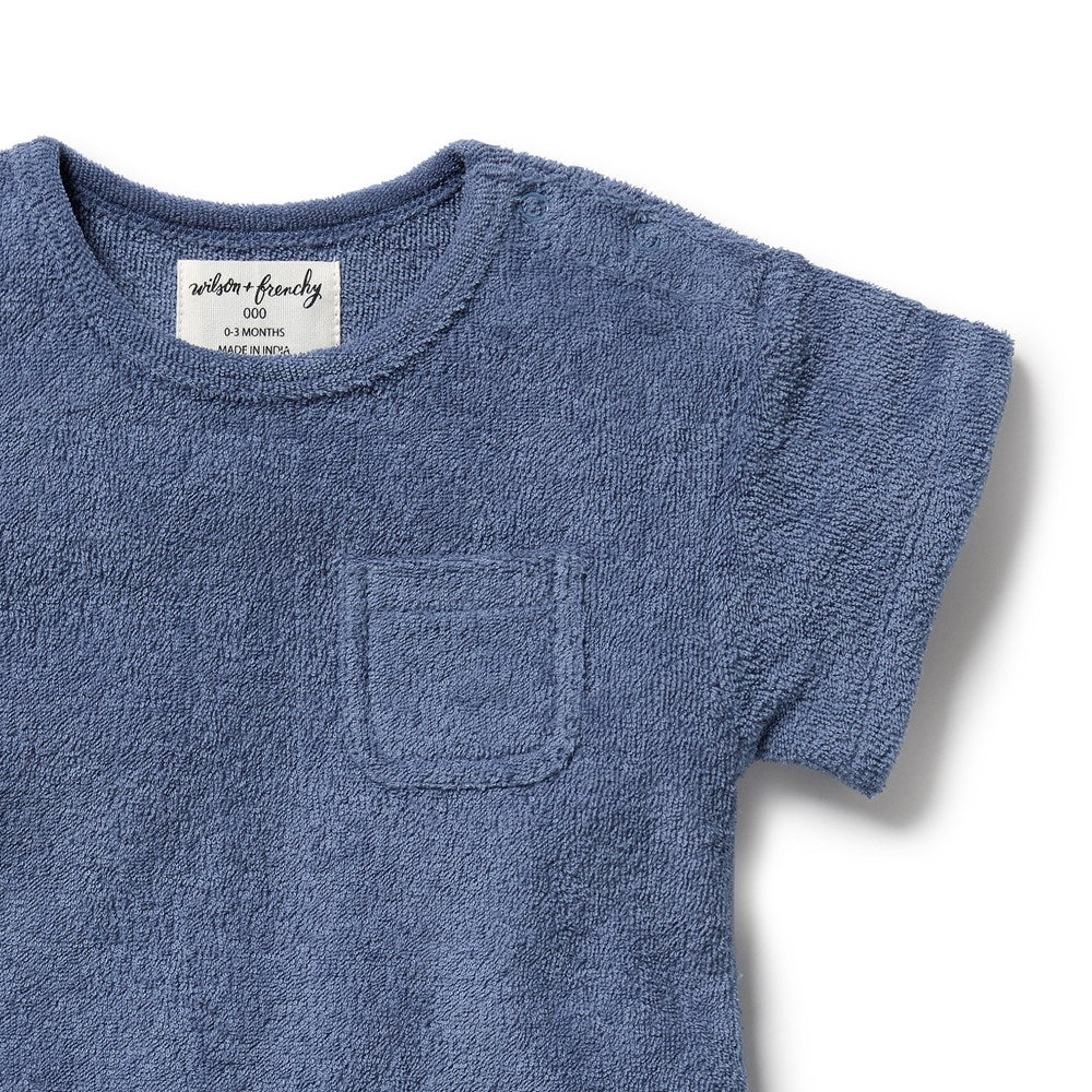 Deep Blue Organic Terry Growsuit