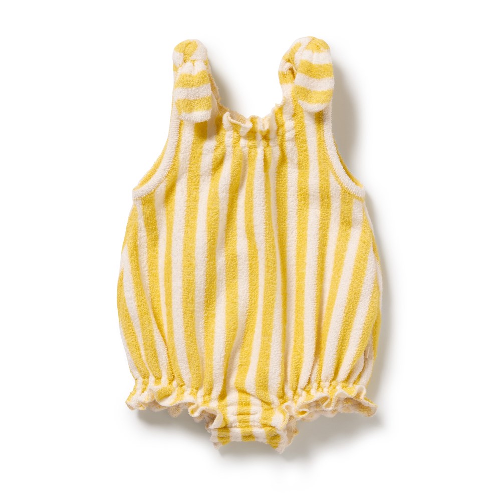 Honey Wave Organic Terry Tie Playsuit