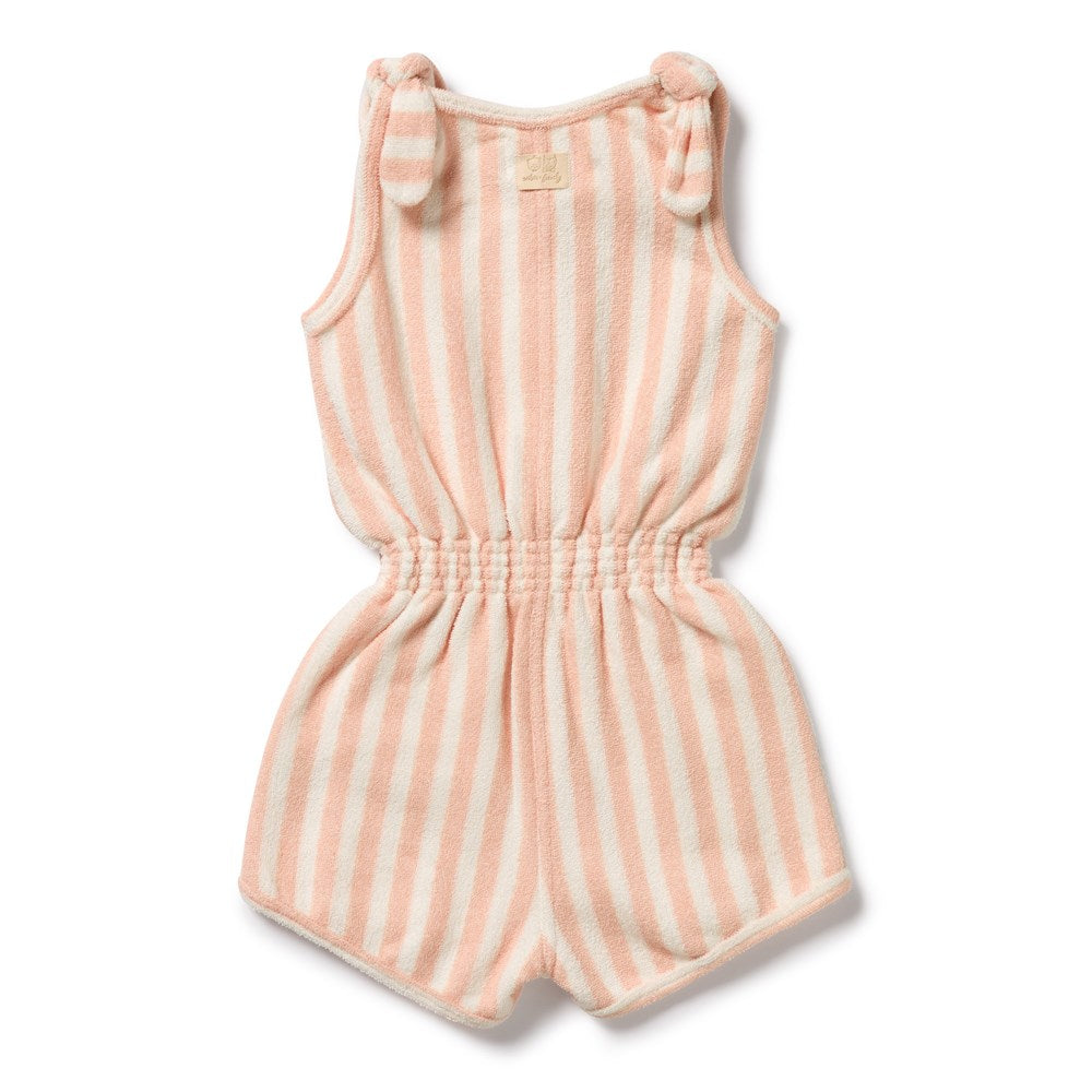 Strawberry Wave Organic Terry Playsuit