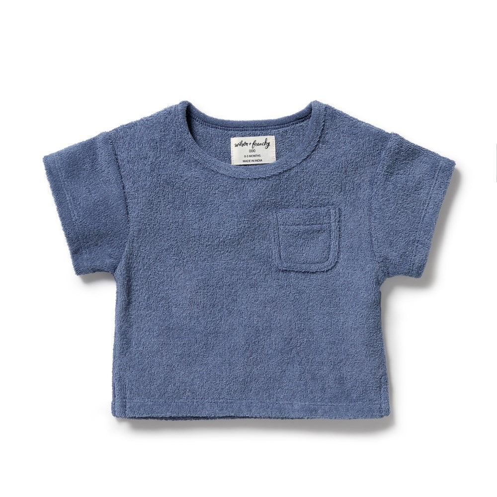 Deep Blue Organic Terry Tee