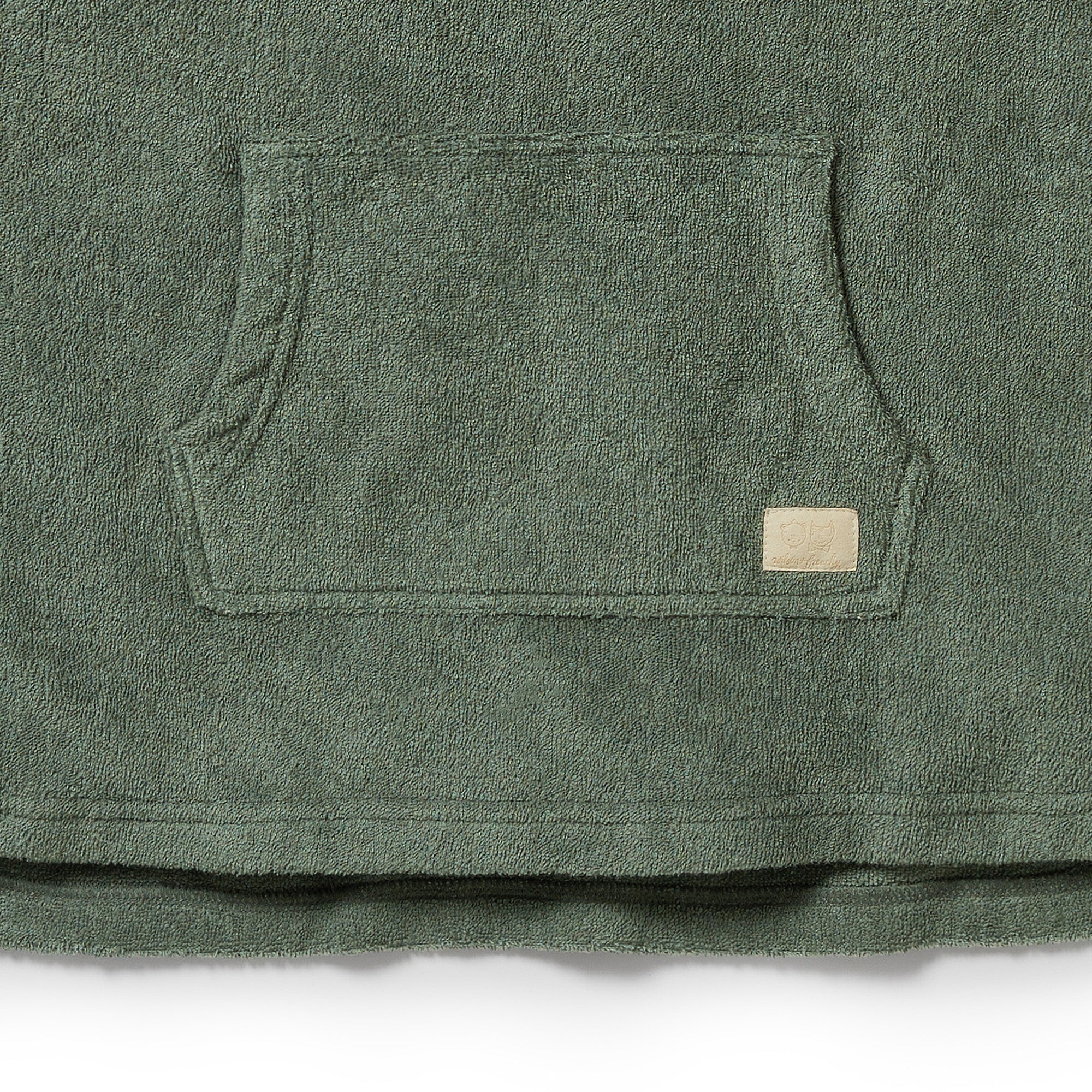 Moss Organic Terry Hooded Poncho