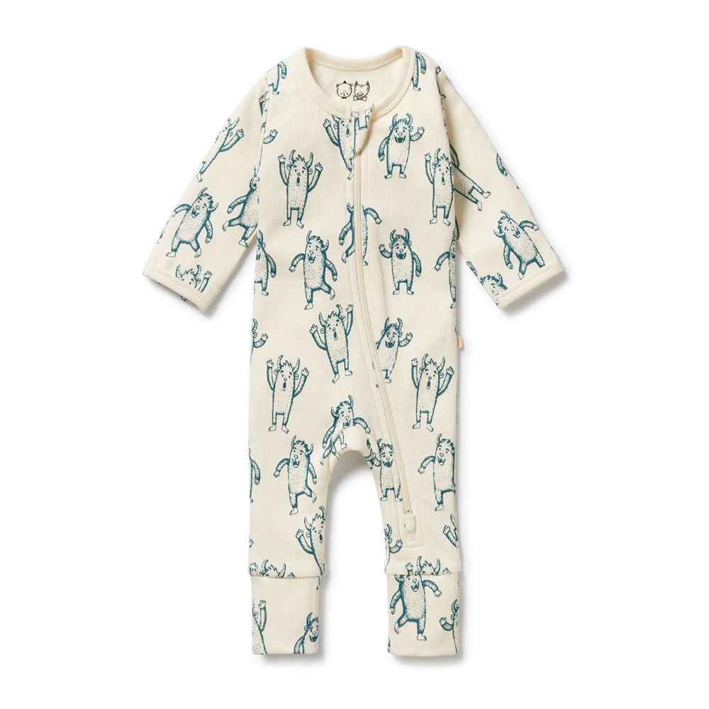 Yeti Organic Zipsuit with Feet