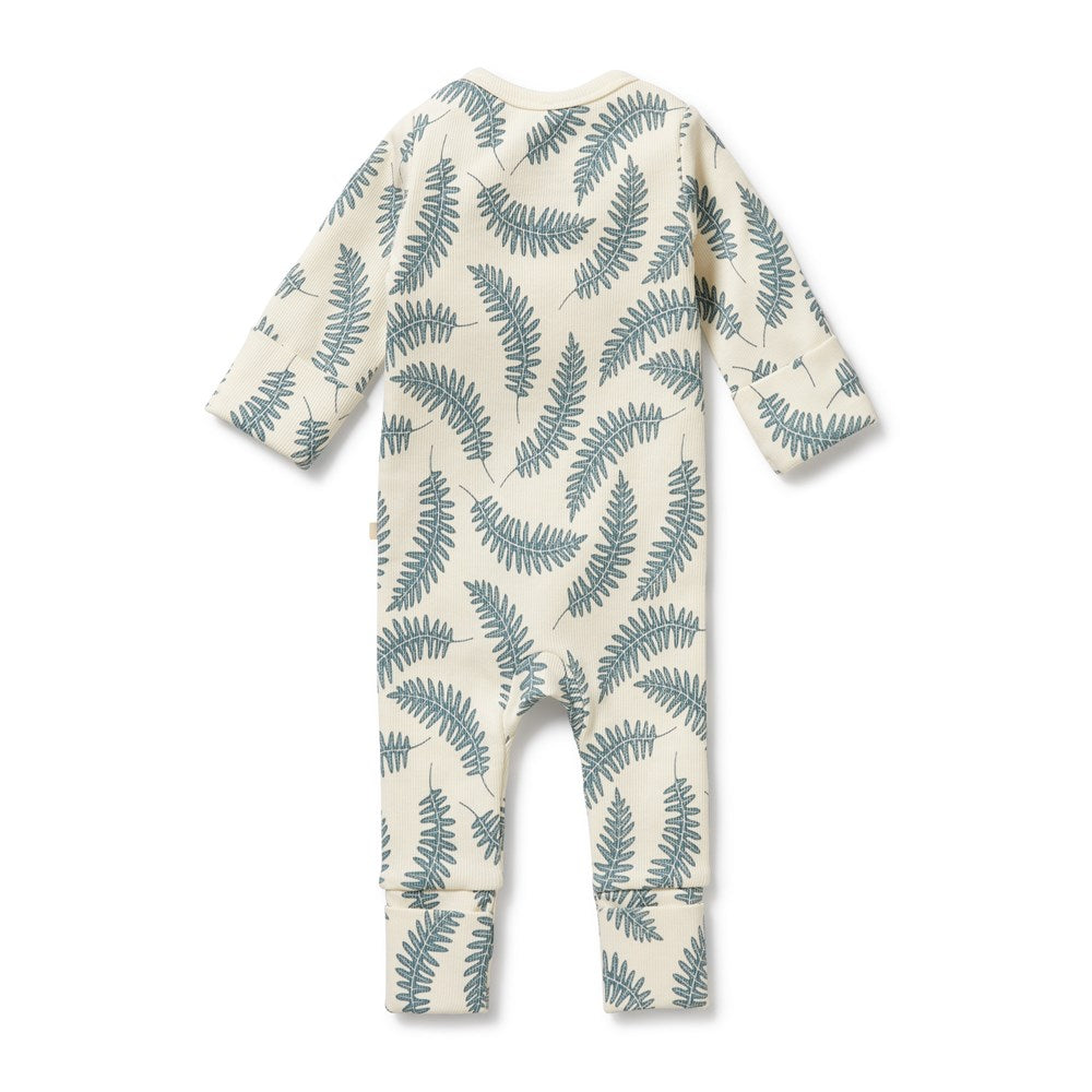 Little Fronds Organic Zipsuit with Feet