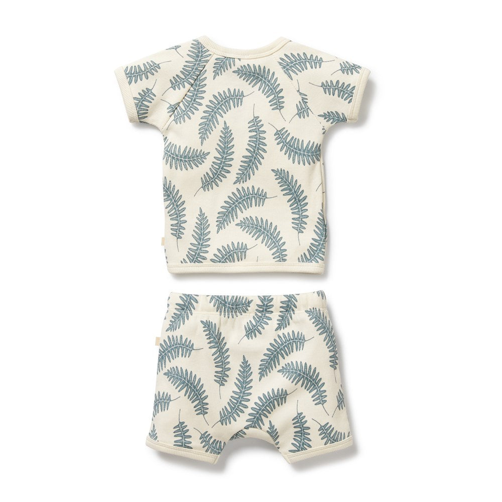 Little Fronds Organic Kimono Set