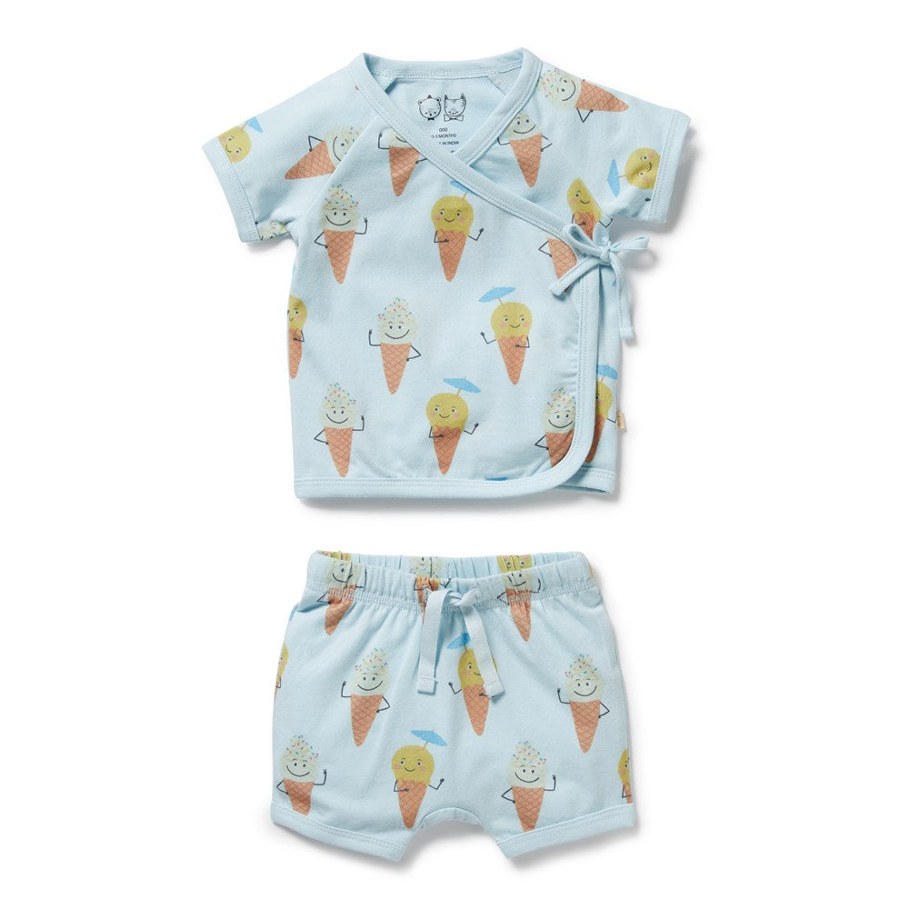 Frosty Friends Organic Kimono Set