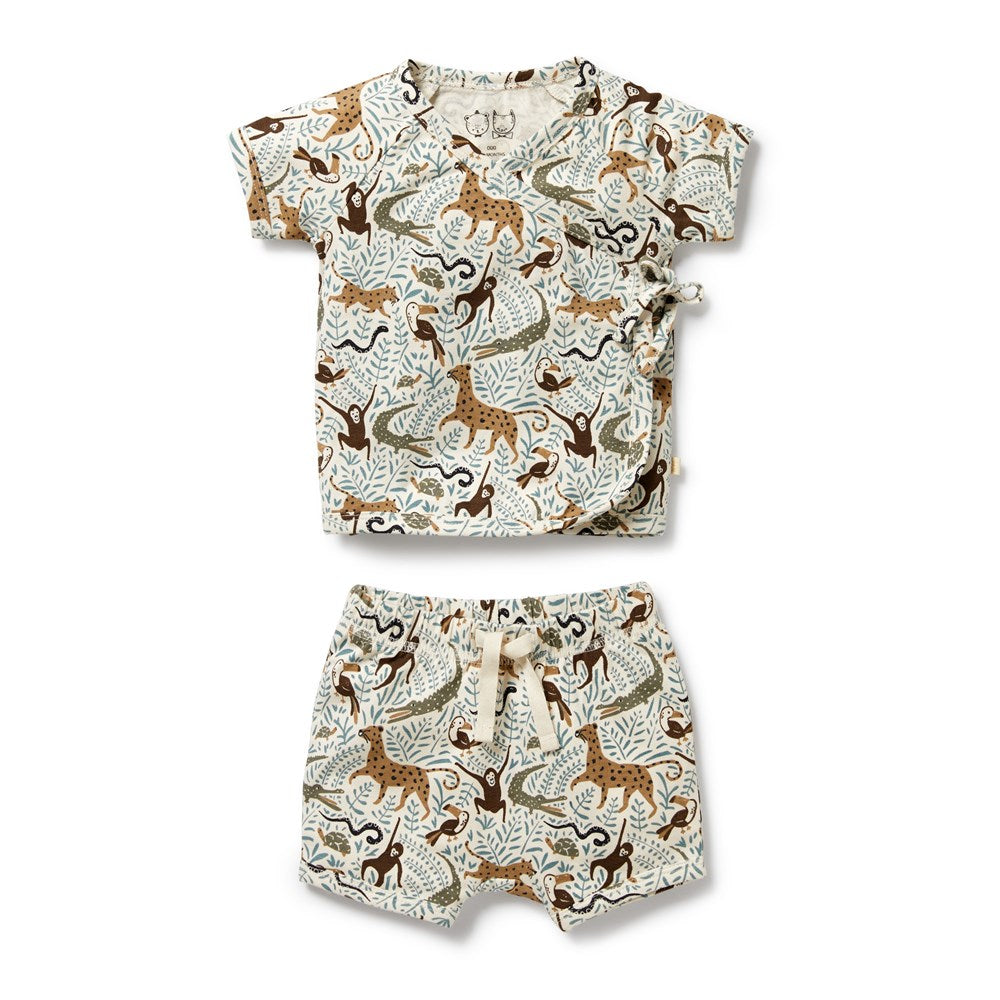 Mini Jungle Organic Kimono Set