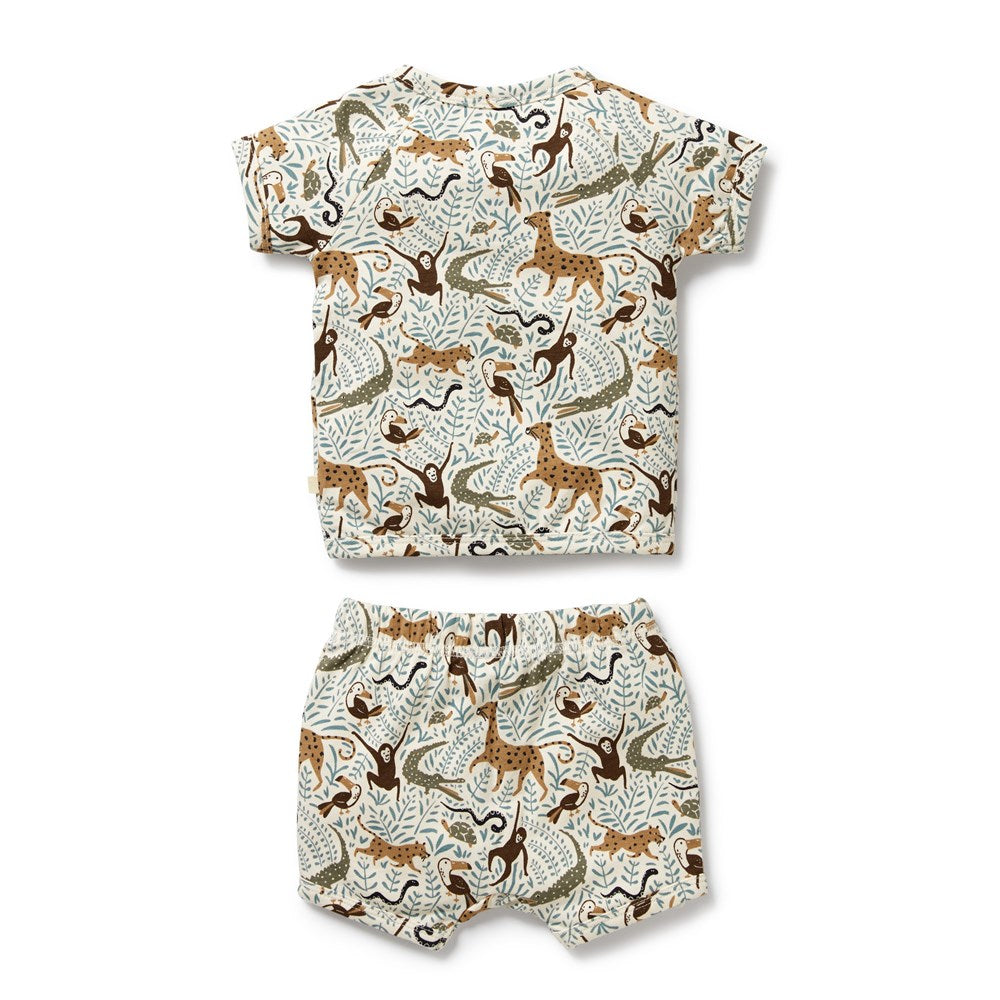 Mini Jungle Organic Kimono Set