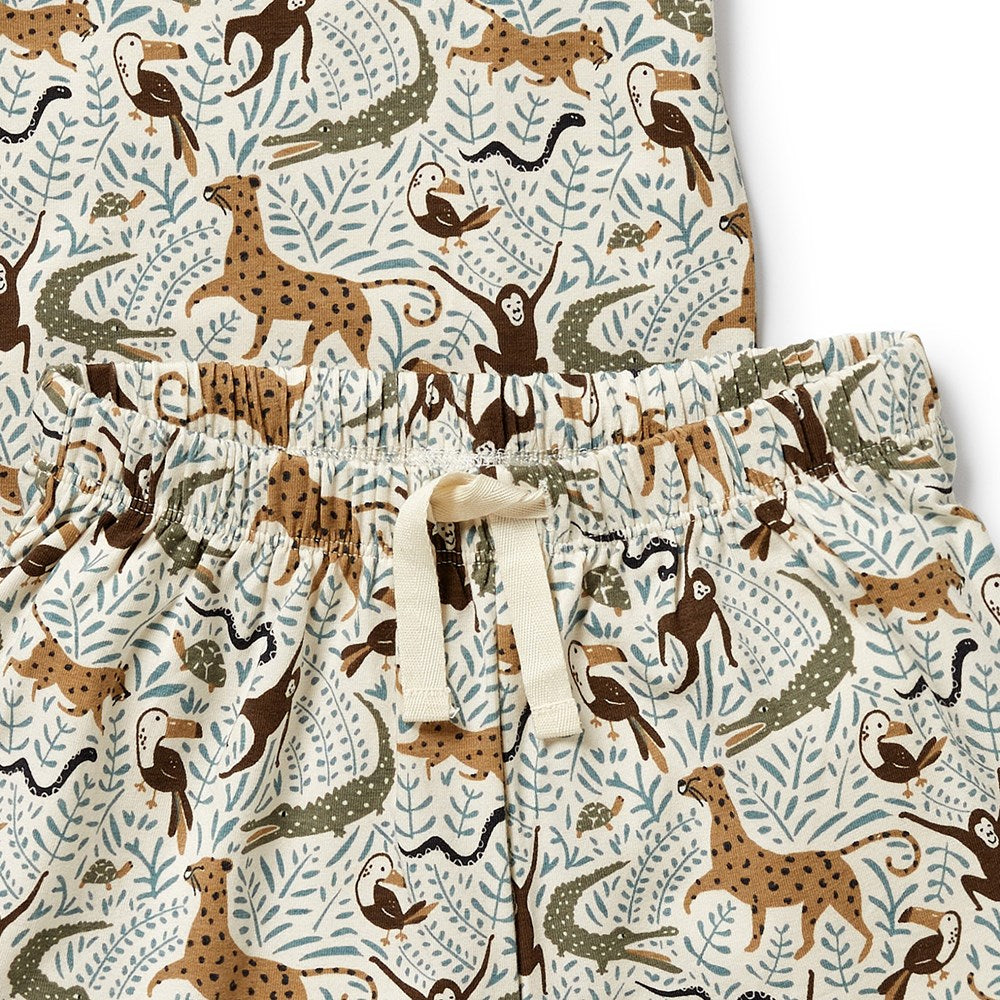 Mini Jungle Organic Short Sleeved Pyjamas