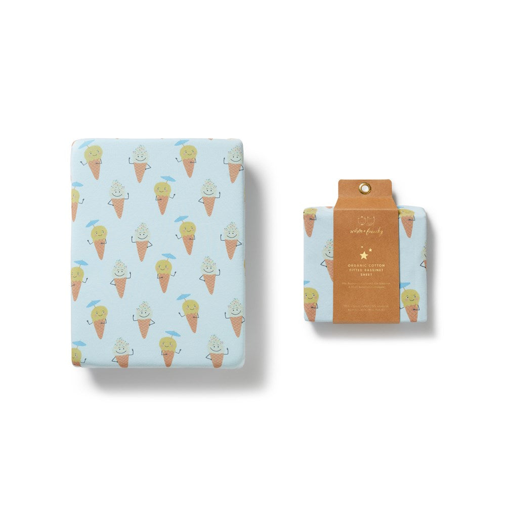 Frosty Friends Organic Bassinet Sheet