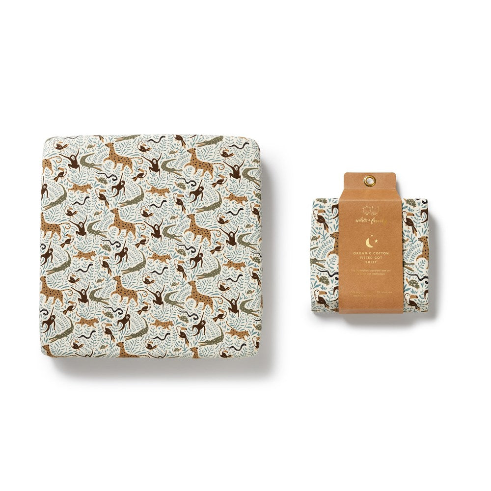 Mini Jungle Organic Cot Sheet