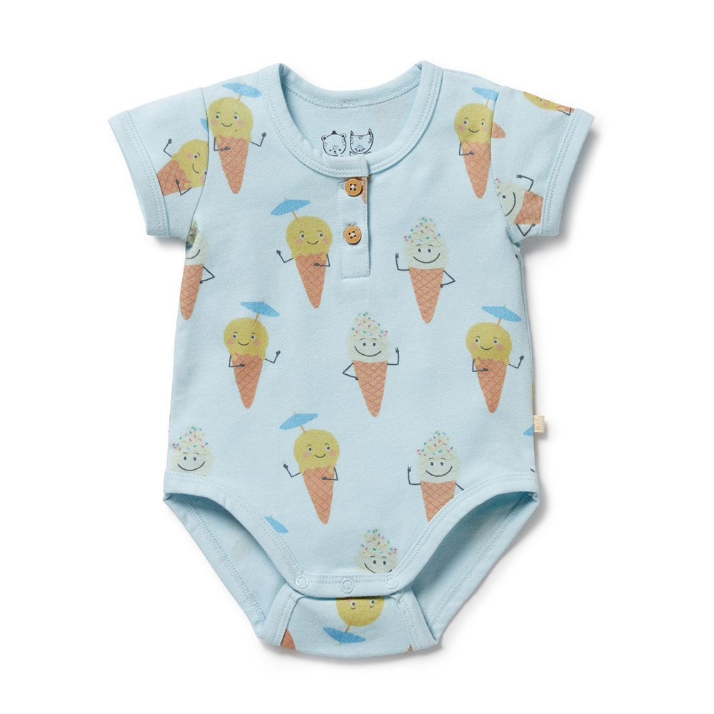 Frosty Friends Organic Henley Bodysuit