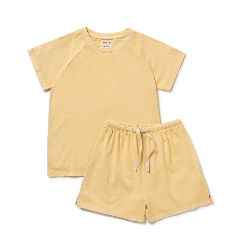 Lemon Organic Dyed Short Sleeved Pyjamas