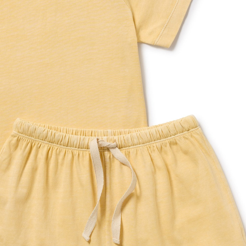 Lemon Organic Dyed Short Sleeved Pyjamas