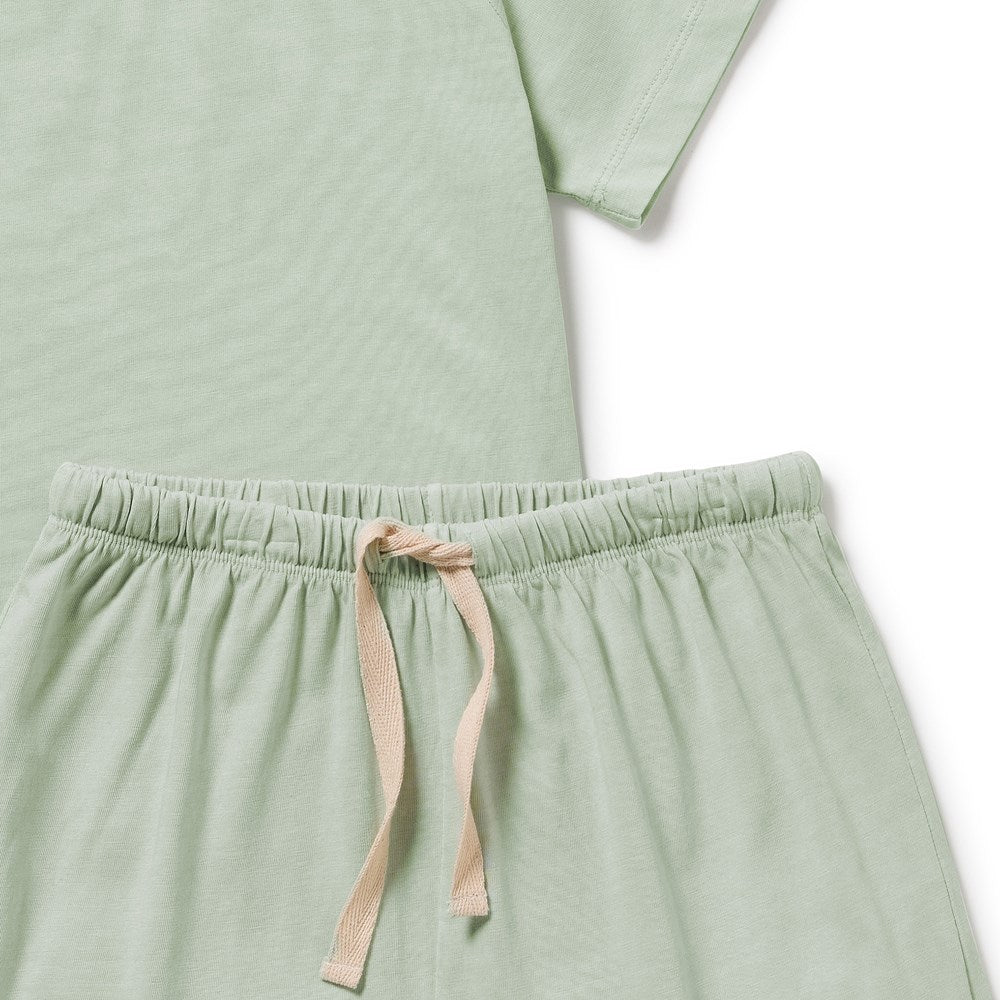 Mint Organic Dyed Short Sleeved Pyjamas