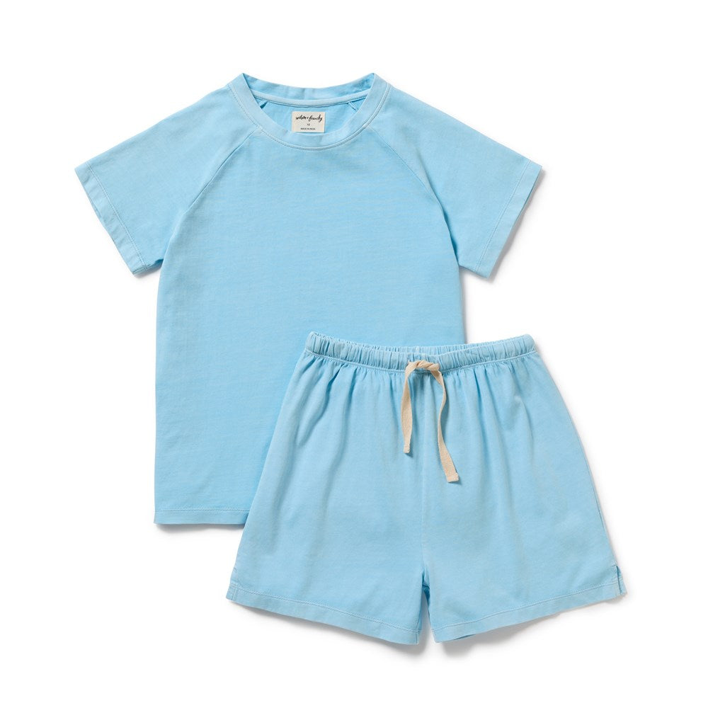 Sky Organic Dyed Short Sleeved Pyjamas