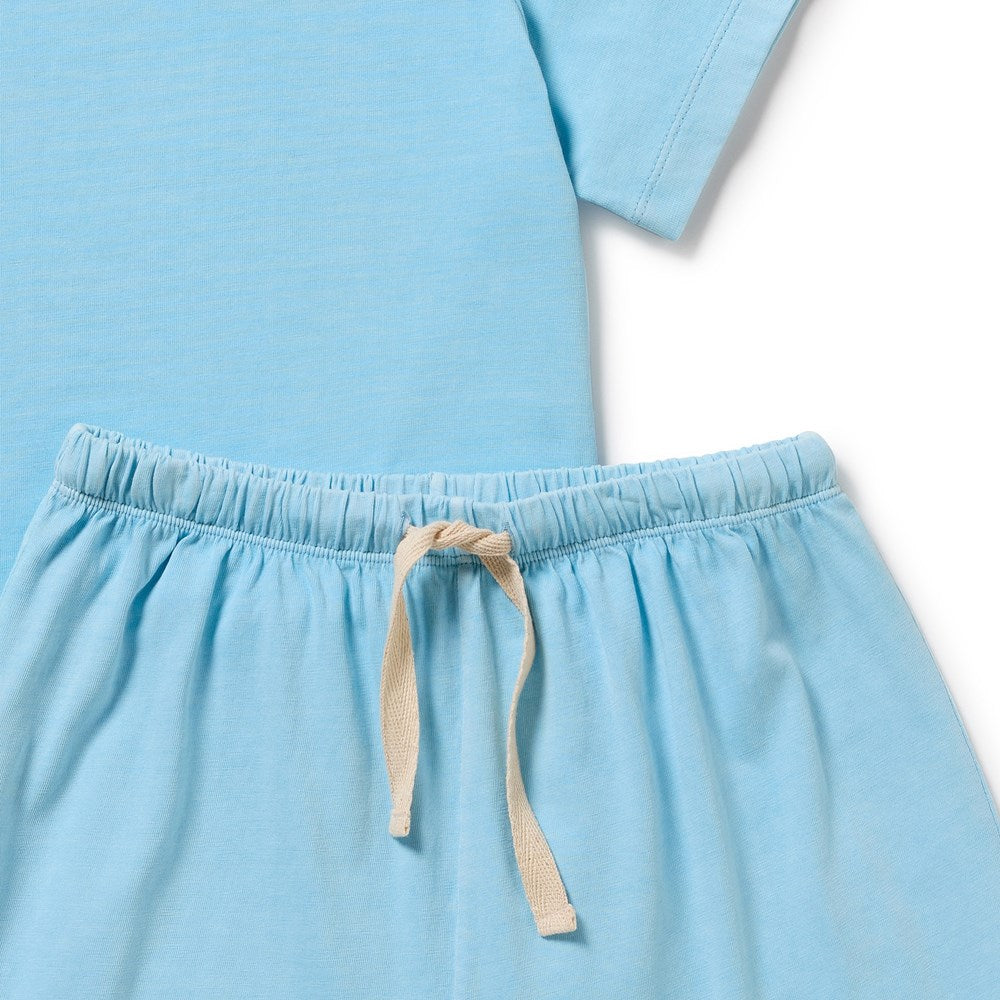 Sky Organic Dyed Short Sleeved Pyjamas