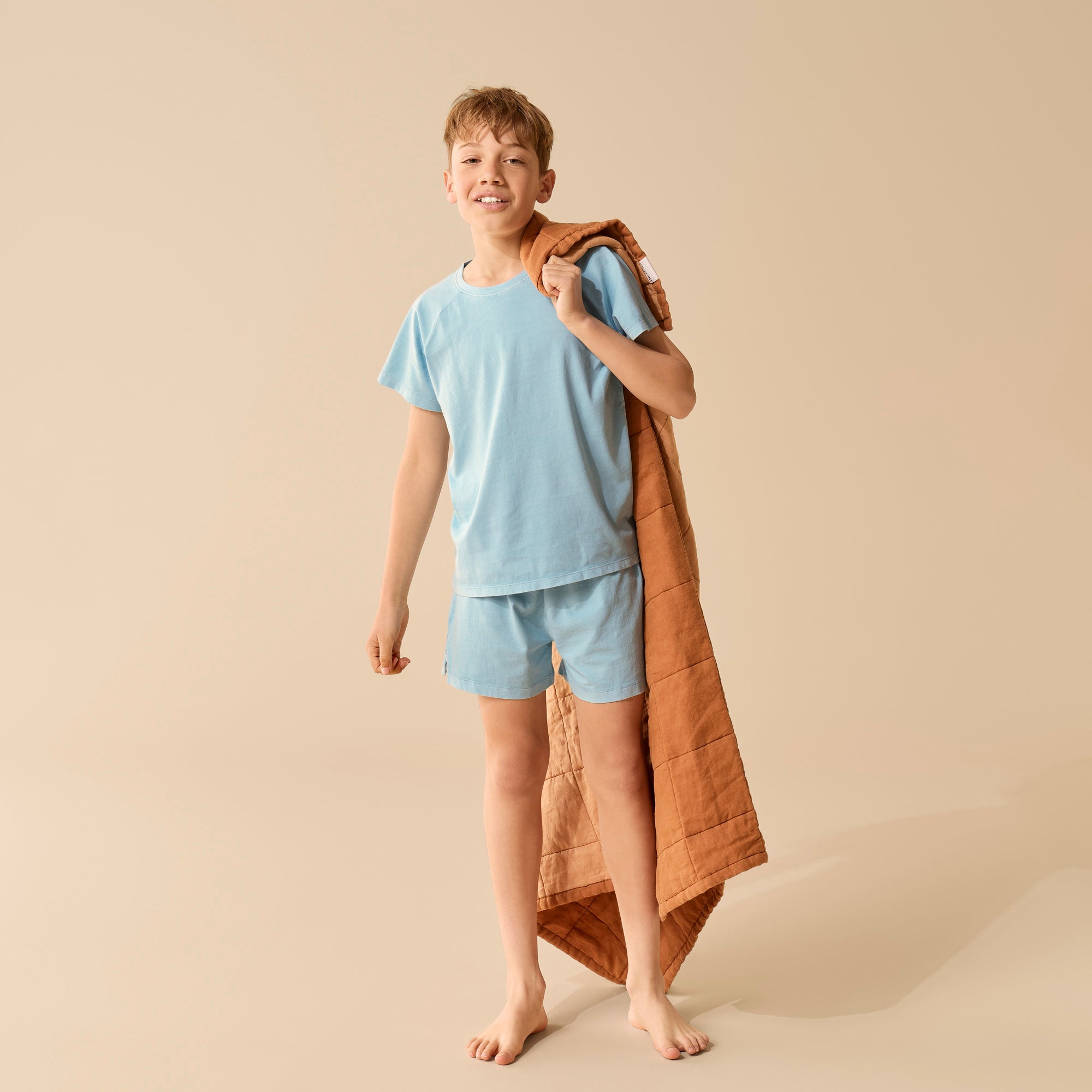 Sky Organic Dyed Short Sleeved Pyjamas