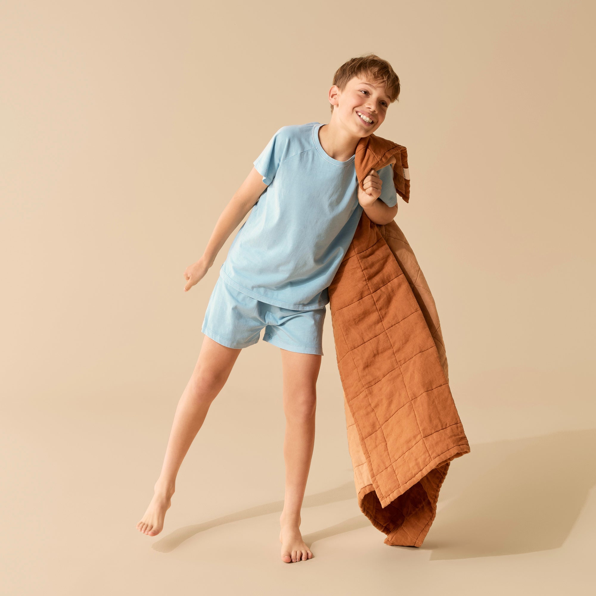 Sky Organic Dyed Short Sleeved Pyjamas