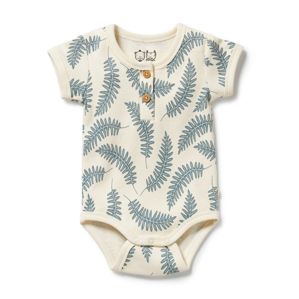 Little Fronds Organic Henley Bodysuit