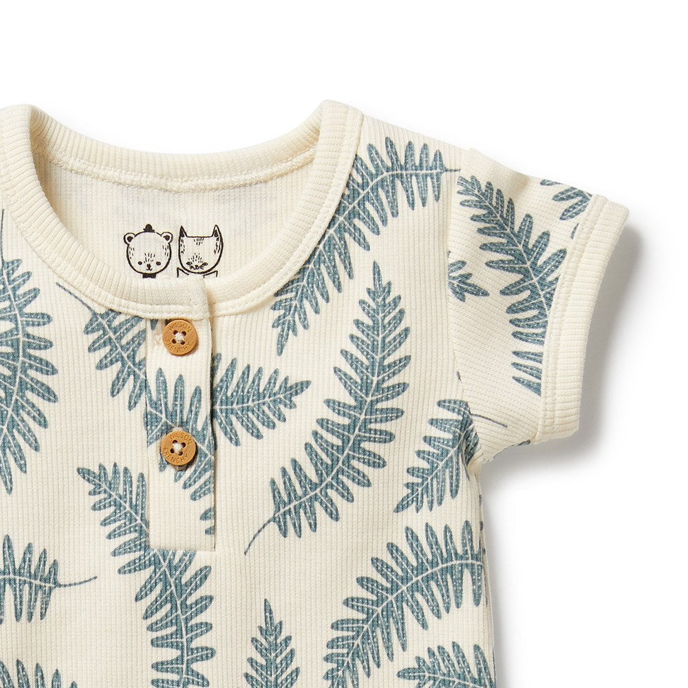 Little Fronds Organic Henley Bodysuit