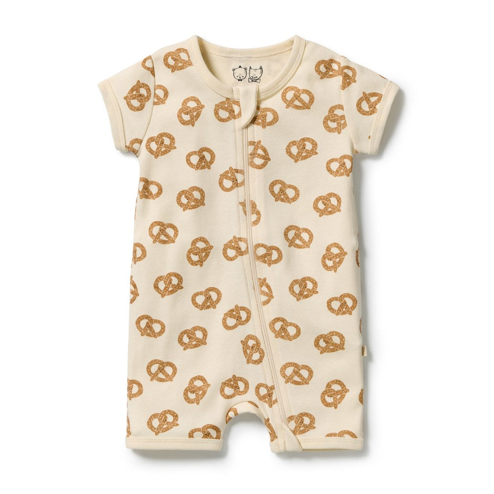 Pretzel Hugs Organic Rib Boyleg Zipsuit