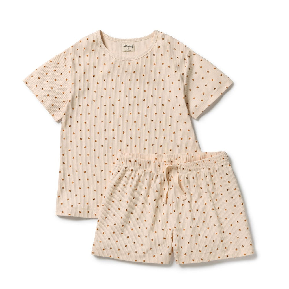 Little Lady Bugs Organic Womens Short Sleeved Pyjamas