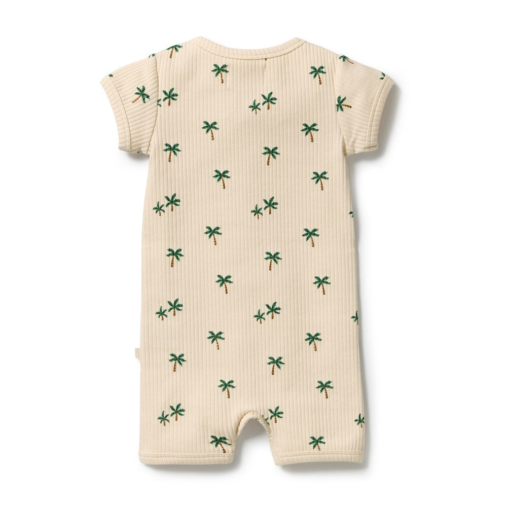 Tiny Palm Organic Boyleg Zipsuit