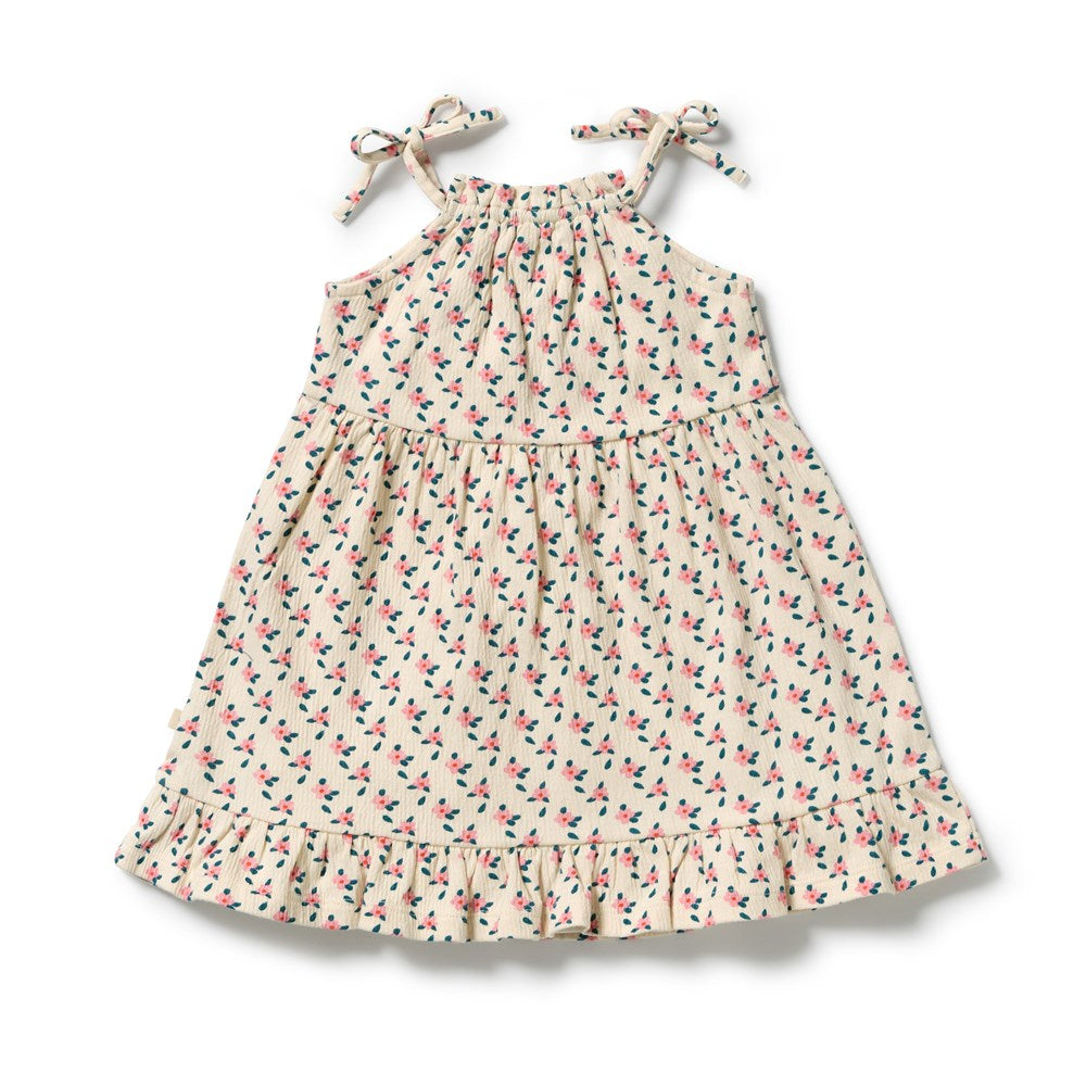 Little Blossom Organic Crinkle Ruffle Dress