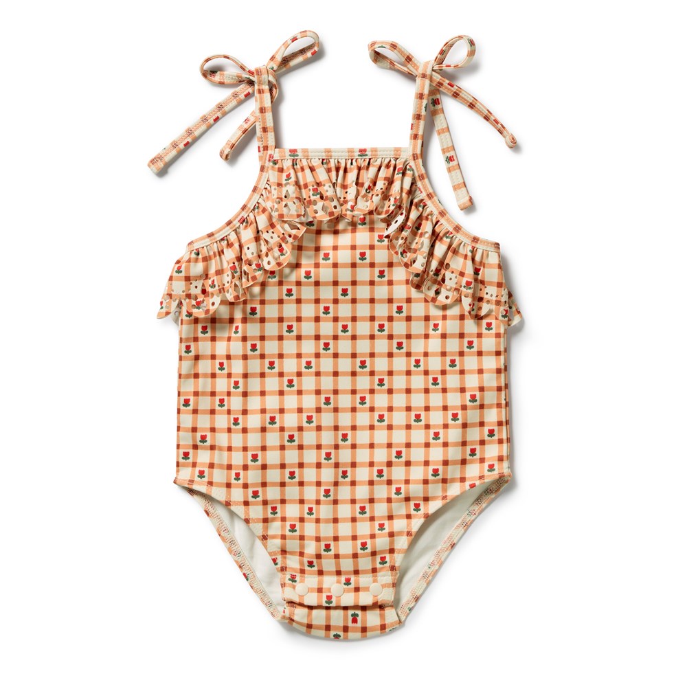 Checkerberry Cutwork Swimsuit