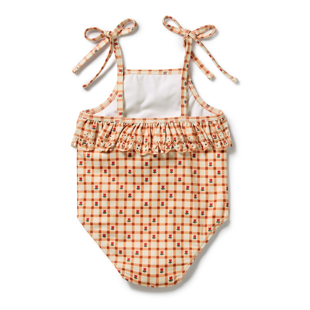 Checkerberry Cutwork Swimsuit