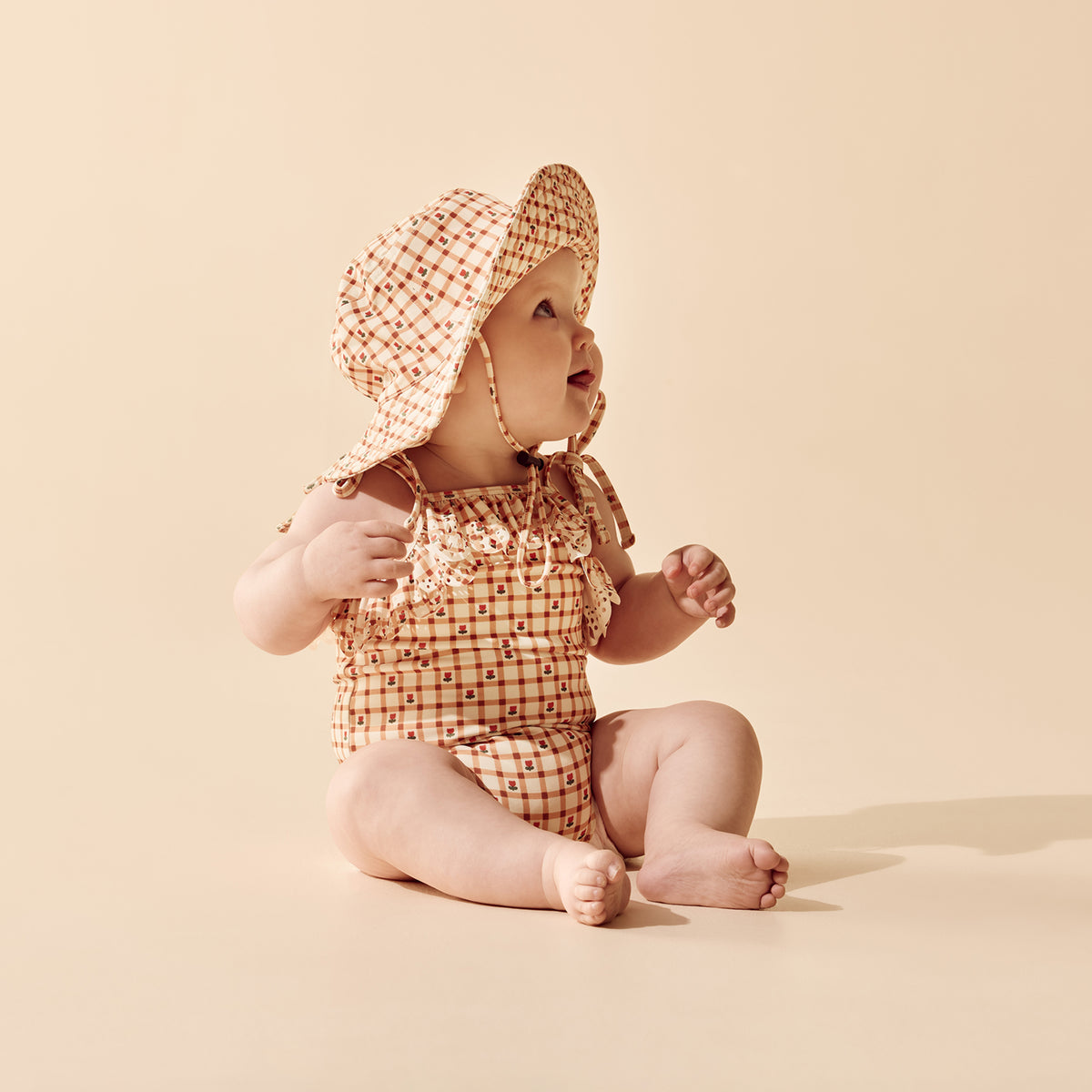 Checkerberry Cutwork Swimsuit