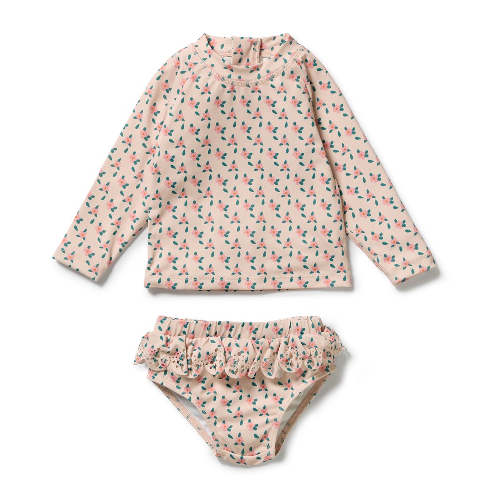 Little Blossom Cutwork Rashie Swimset