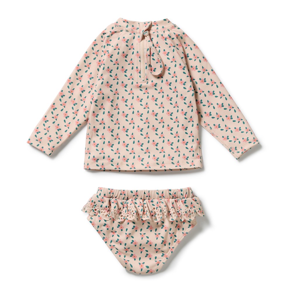 Little Blossom Cutwork Rashie Swimset