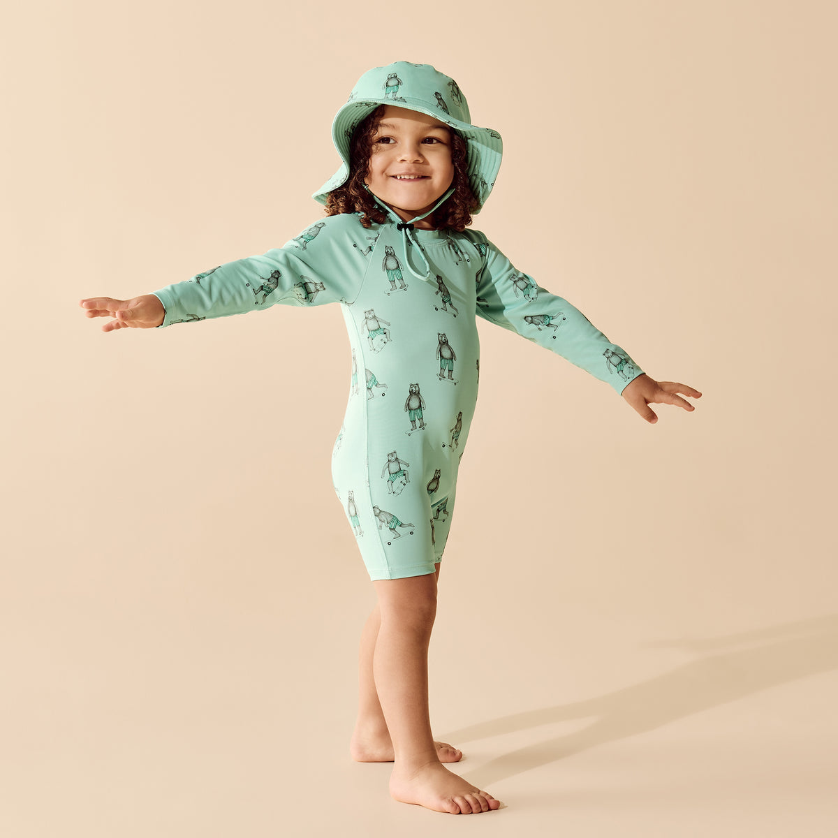 Skater Club One Piece Boyleg Swimsuit