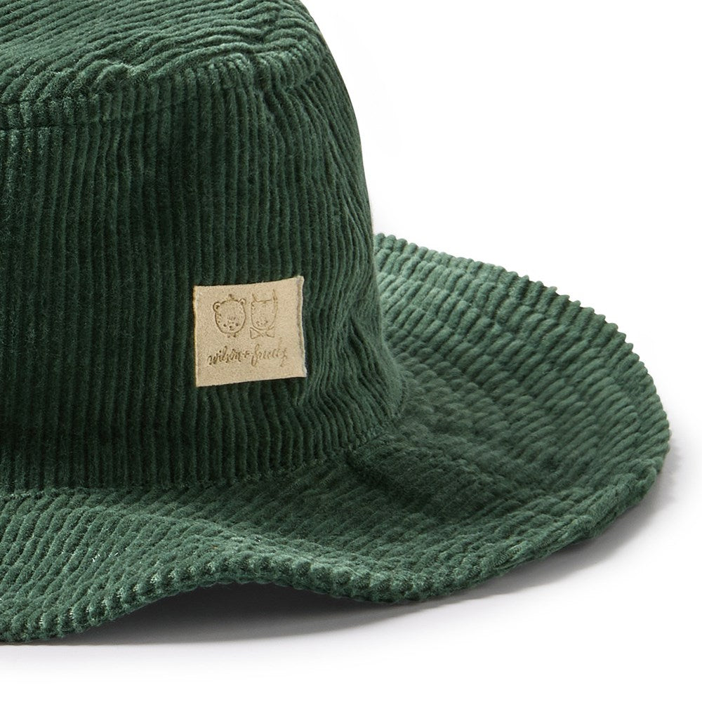 Moss Green Organic Cord Sun Hat