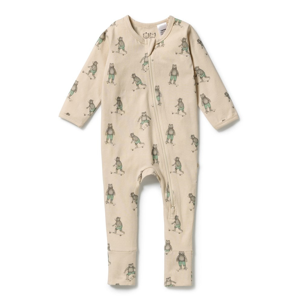 Skater Club Organic Zipsuit with Feet
