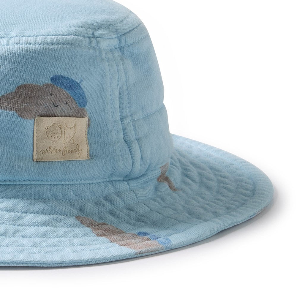 Little Croissant Organic Garment Dyed Sweat Sun Hat