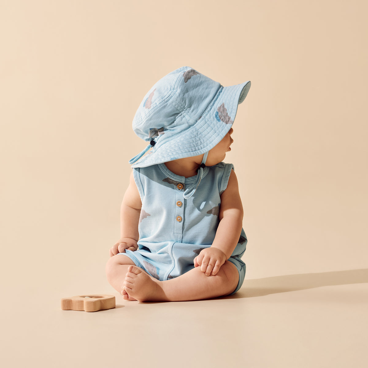 Little Croissant Organic Garment Dyed Sweat Sun Hat