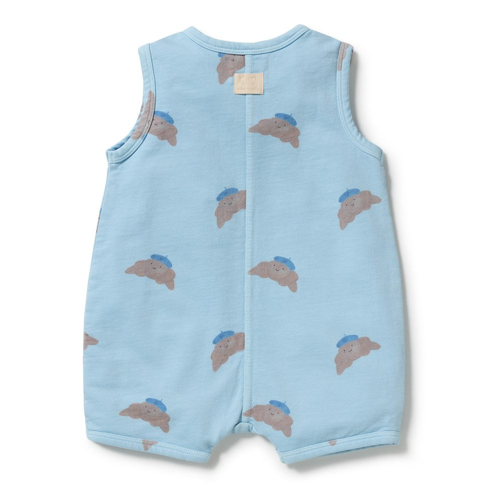 Little Croissant Organic Garment Dyed Sweat Growsuit