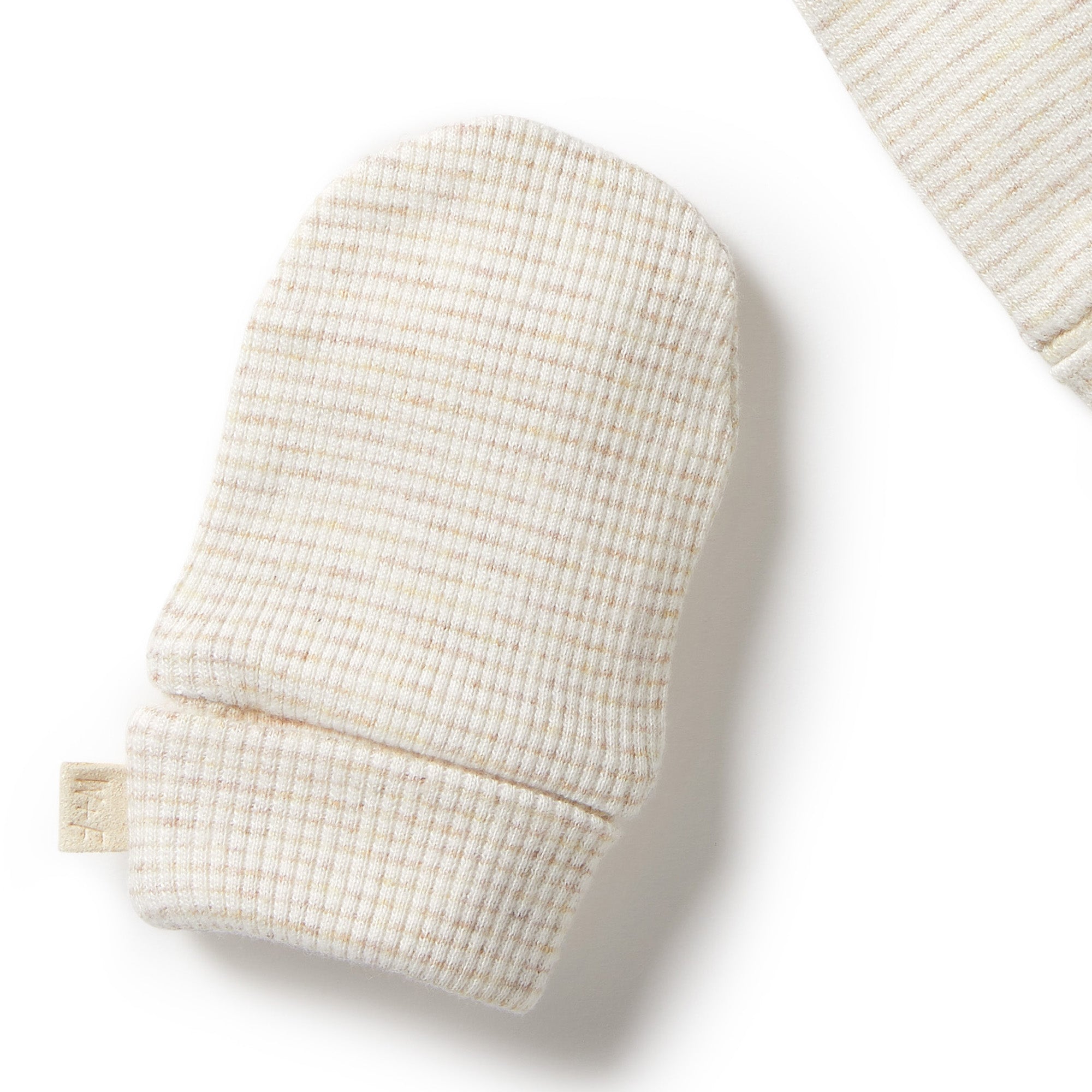 Organic Stripe Rib Mittens