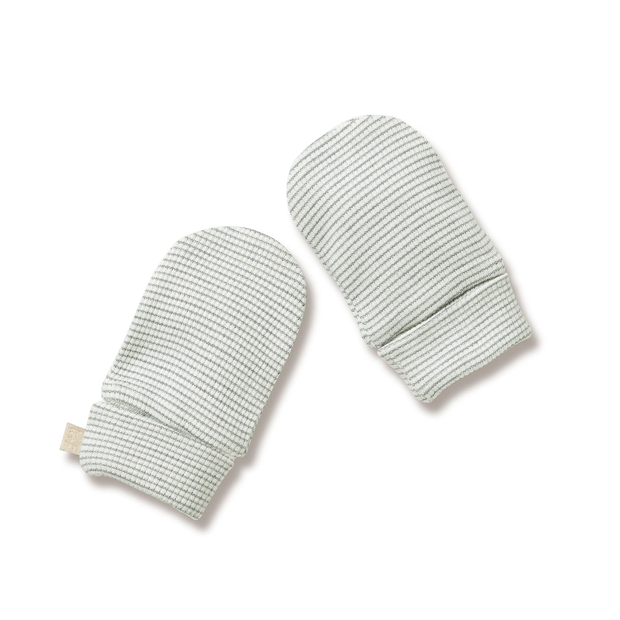 Organic Stripe Rib Mittens W+F - Main Image