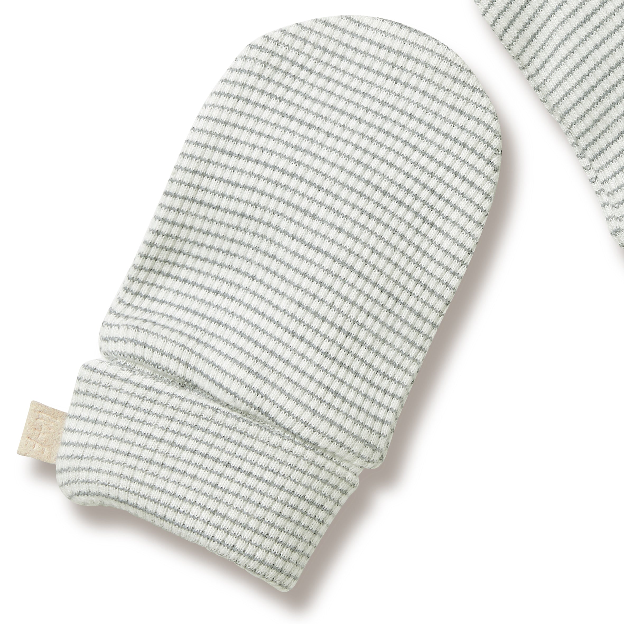 Organic Stripe Rib Mittens