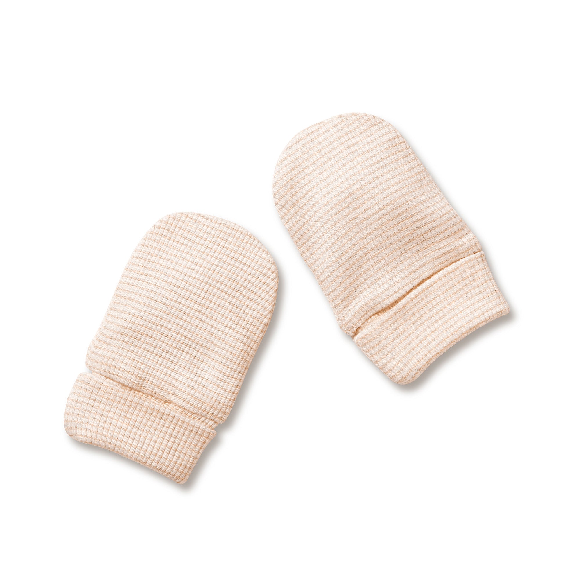 Organic Stripe Rib Mittens
