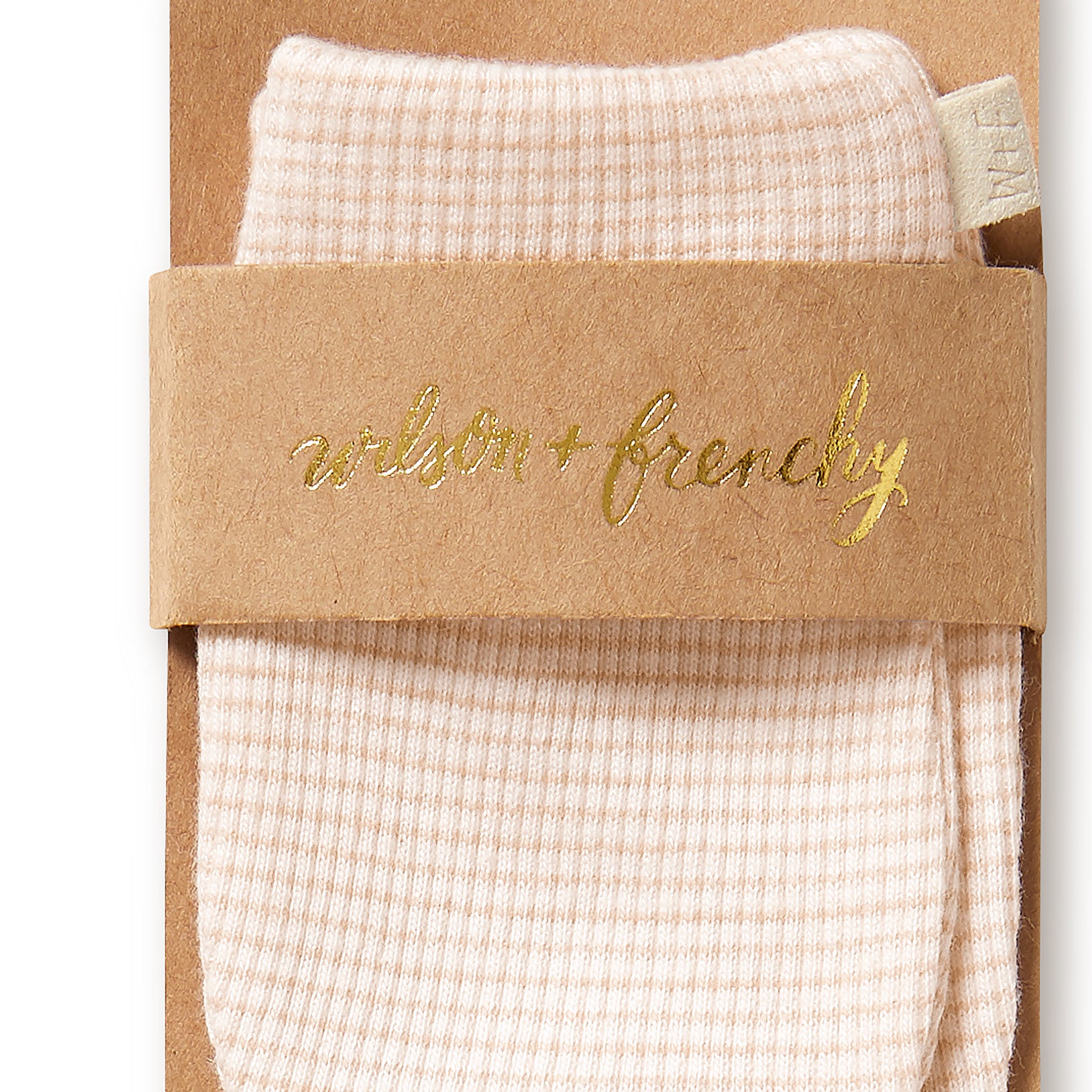 Organic Stripe Rib Mittens