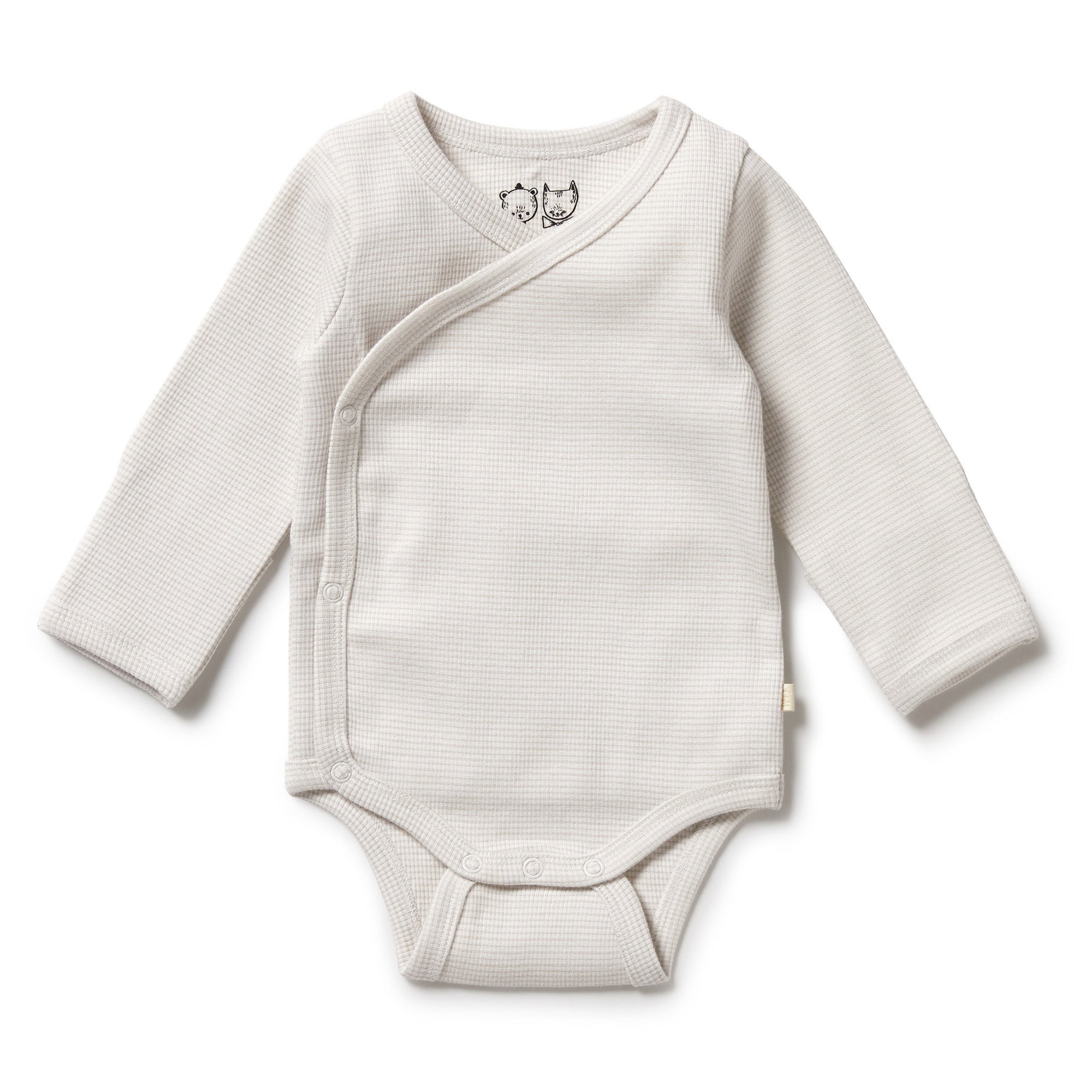 Organic Stripe Rib Kimono Bodysuit
