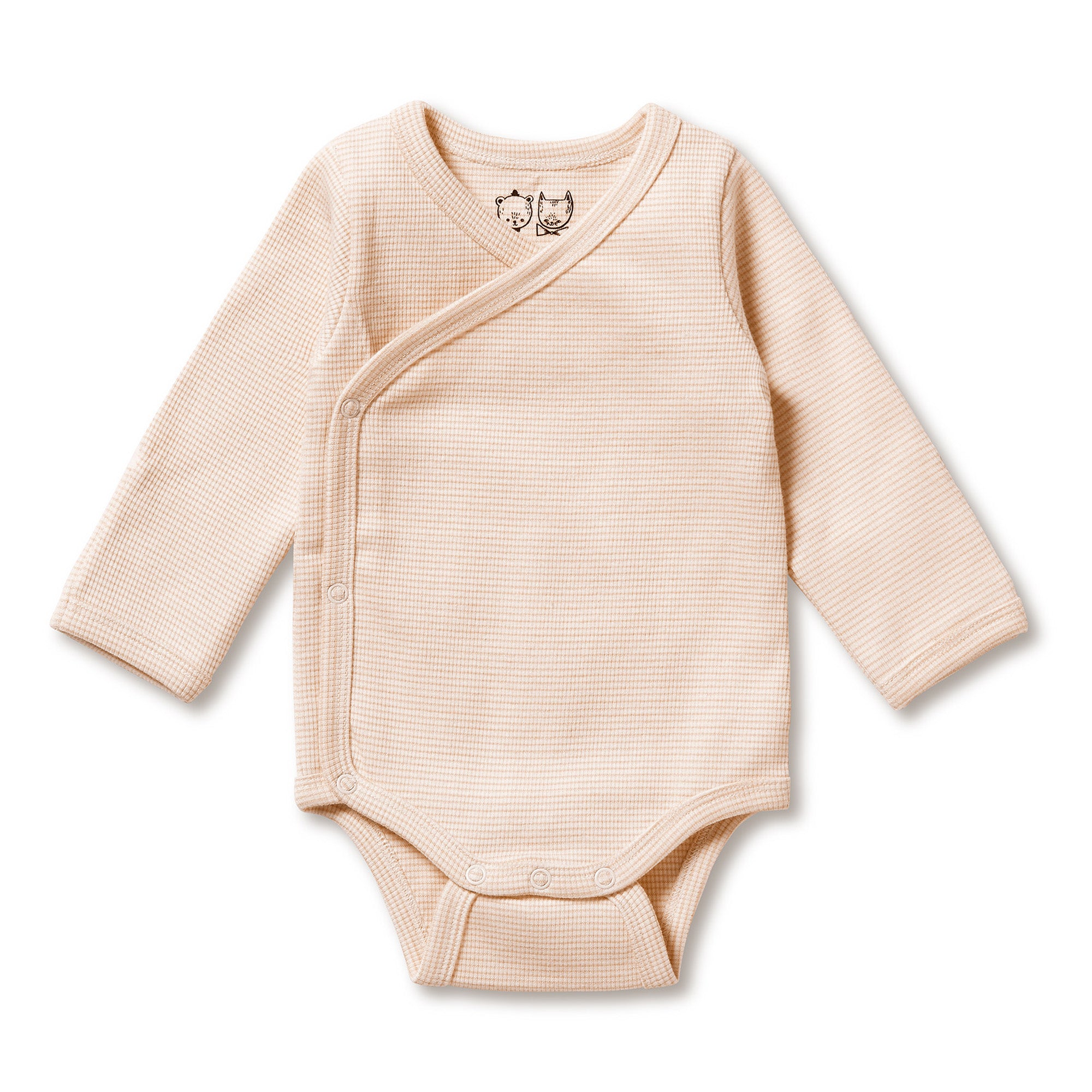 Organic Stripe Rib Kimono Bodysuit